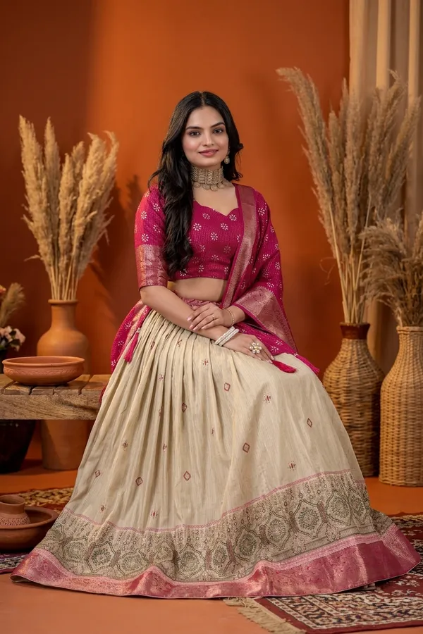 Pink_Lichi_Fabric_Jacquard_Jari_Print_A-Line_Lehenga_Choli_For_Women