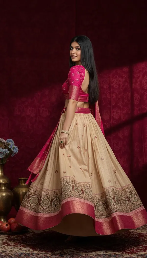 Pink_Lichi_Fabric_Jacquard_Jari_Print_A-Line_Lehenga_Choli_For_Women