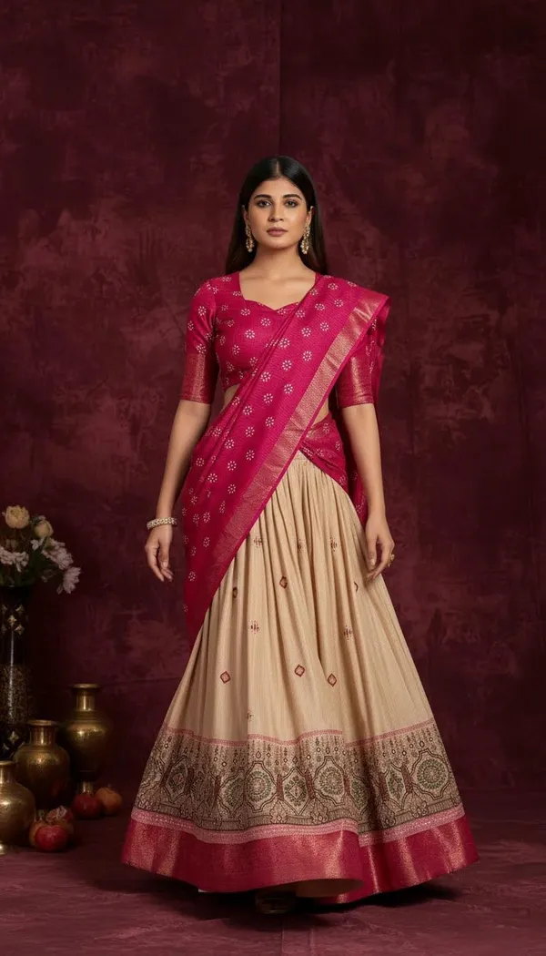 Pink_Lichi_Fabric_Jacquard_Jari_Print_A-Line_Lehenga_Choli_For_Women