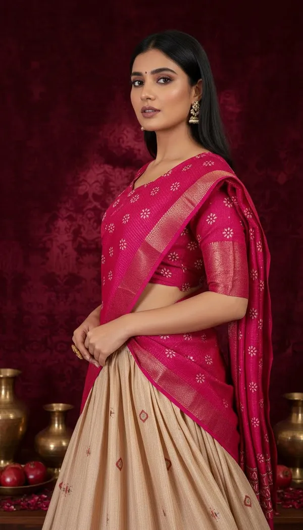 Pink_Lichi_Fabric_Jacquard_Jari_Print_A-Line_Lehenga_Choli_For_Women