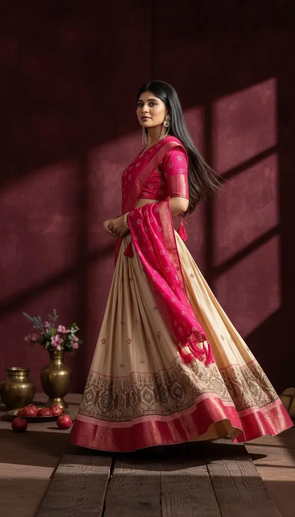 Pink_Lichi_Fabric_Jacquard_Jari_Print_A-Line_Lehenga_Choli_For_Women