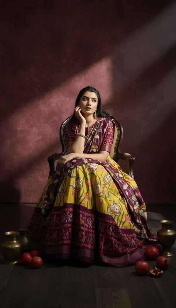 Yellow_Dola_Silk_Patola_Foil_Print_A-Line_Lehenga_Choli_For_Women