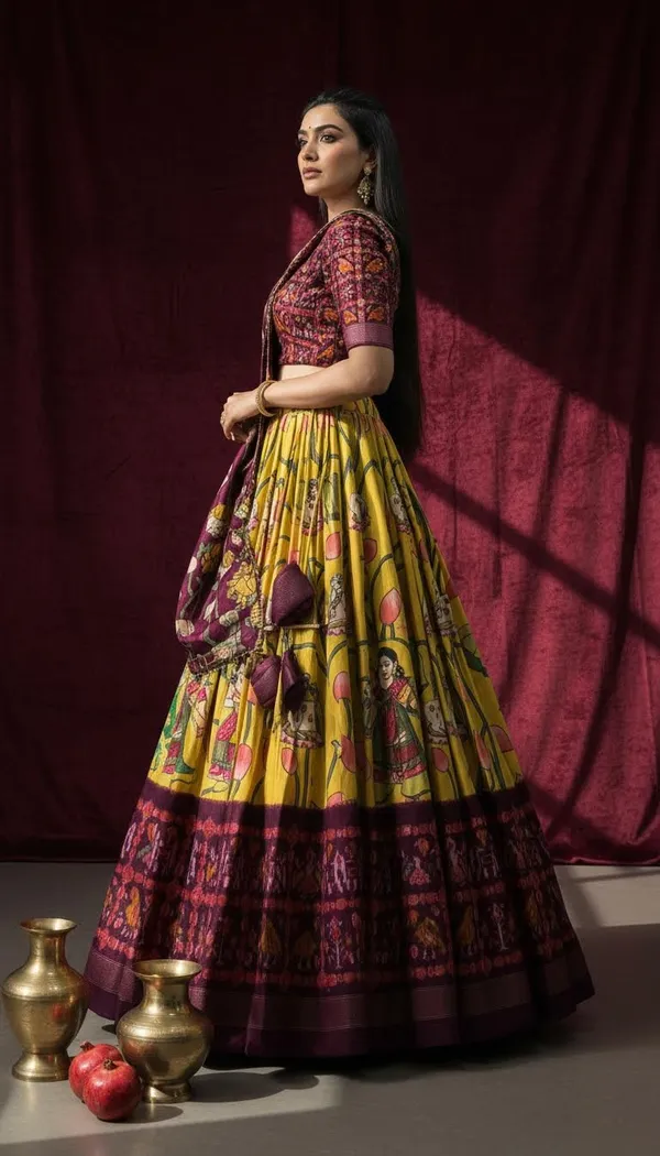 Yellow_Dola_Silk_Patola_Foil_Print_A-Line_Lehenga_Choli_For_Women