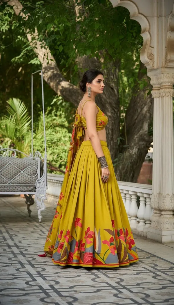 Mustard_Dola_Silk_Patola_Foil_Print_Lehenga_Choli_For_Women