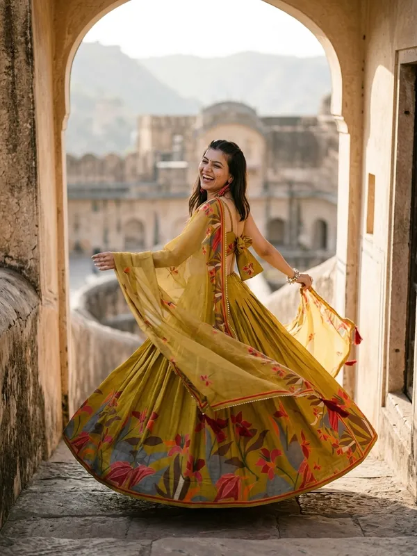 Mustard_Dola_Silk_Patola_Foil_Print_Lehenga_Choli_For_Women