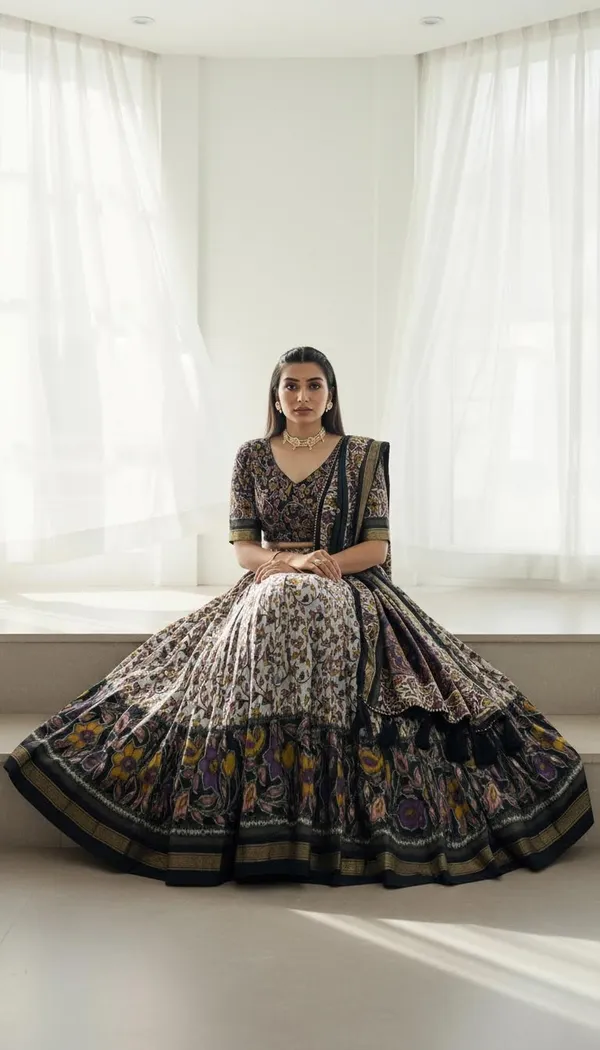 Black_Dola_Silk_Patola_Foil_Print_Lehenga_Choli_For_Women
