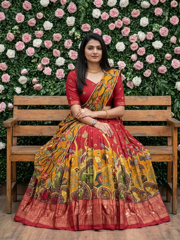 Red_Dola_Silk_Patola_Foil_Print_Lehenga_Choli_For_Women