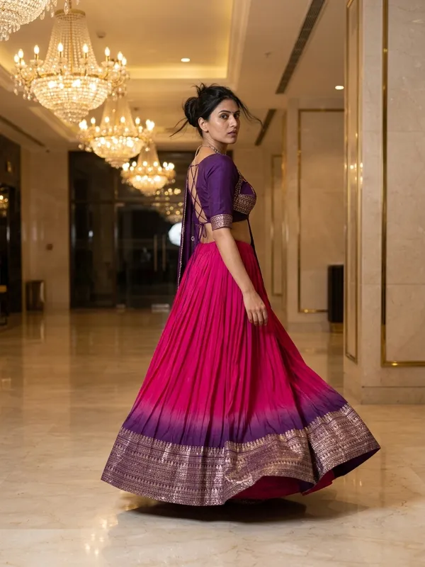 Pink_Dola_Silk_Bandhani_Print_Lehenga_Choli_For_Women