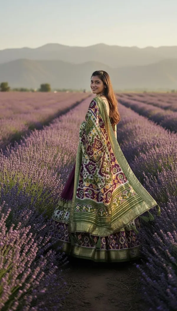 Wine_Dola_Silk_Patola_Foil_Print_Lehenga_Choli_For_Women