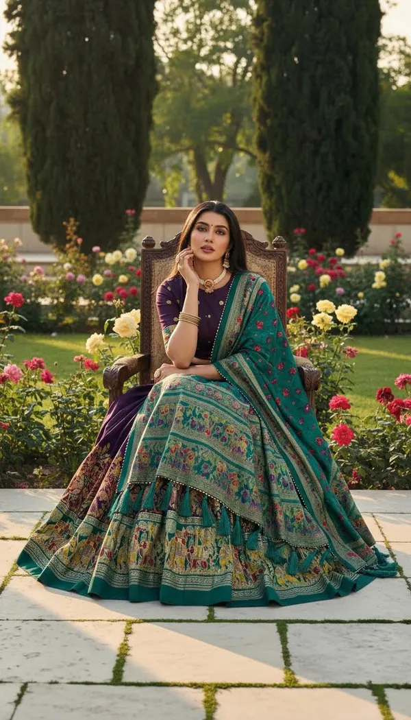 Purple_Dola_Silk_Patola_Print_Lehenga_Choli_For_Women