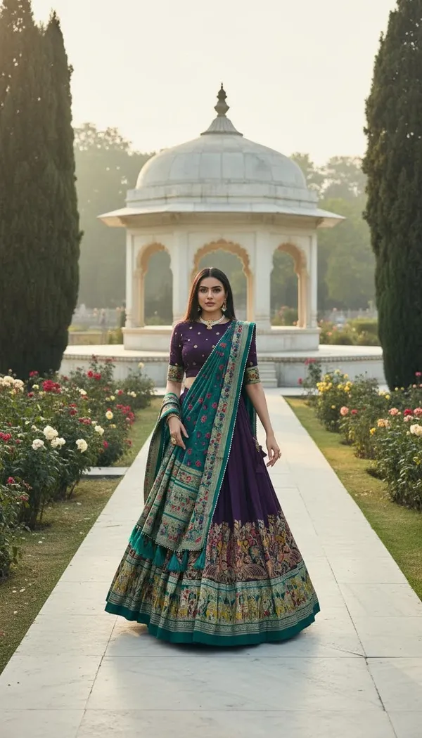 Purple_Dola_Silk_Patola_Print_Lehenga_Choli_For_Women