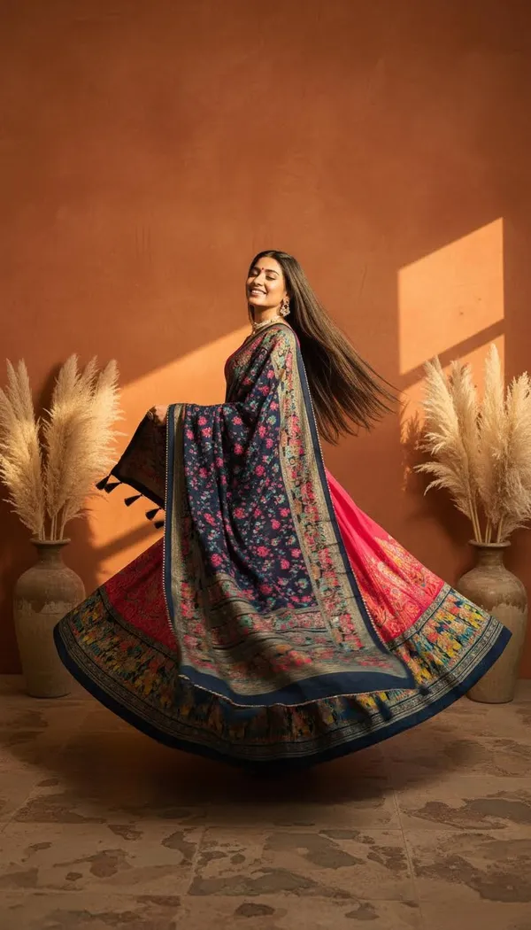 Red_Dola_Silk_Patola_Print_Lehenga_Choli_For_Women