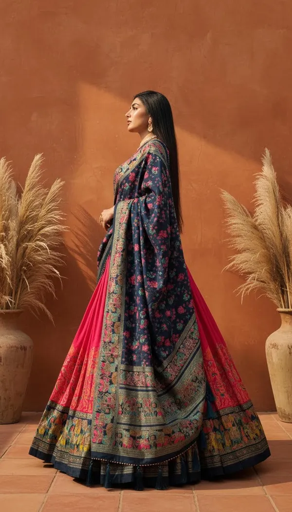 Red_Dola_Silk_Patola_Print_Lehenga_Choli_For_Women