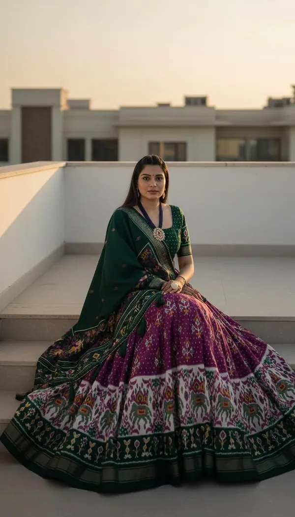 Purple_Dola_Silk_Patola_Print_Lehenga_Choli_For_Women