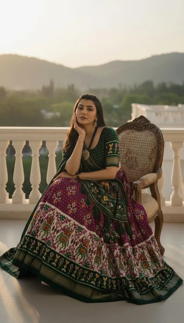 Purple_Dola_Silk_Patola_Print_Lehenga_Choli_For_Women