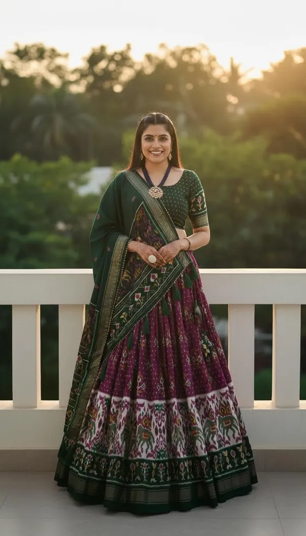 Purple_Dola_Silk_Patola_Print_Lehenga_Choli_For_Women