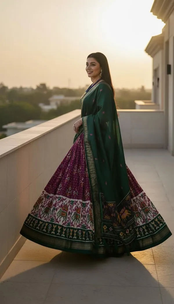 Purple_Dola_Silk_Patola_Print_Lehenga_Choli_For_Women