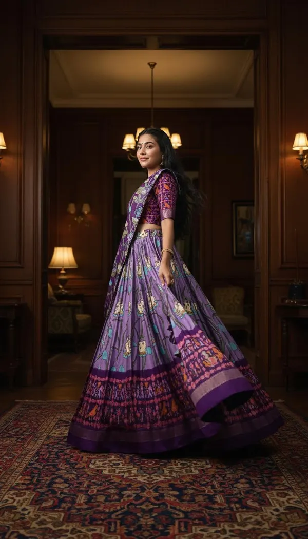 Lavender_Dola_Silk_Patola_Print_Lehenga_Choli_For_Women