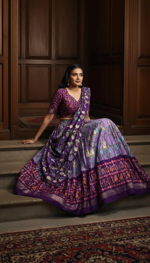 Lavender_Dola_Silk_Patola_Print_Lehenga_Choli_For_Women