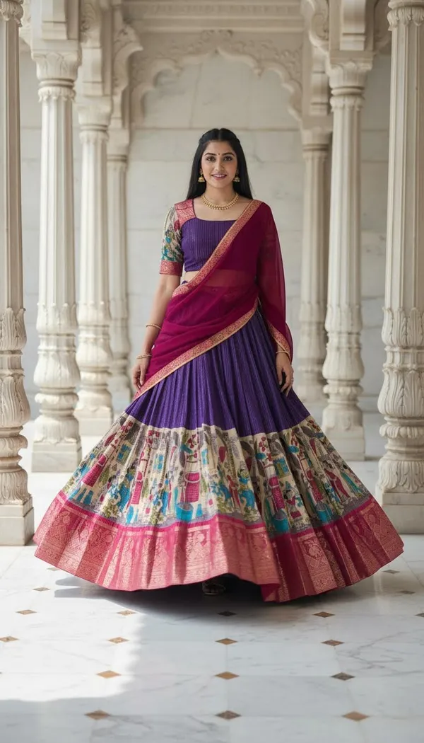 Purple_Dola_Silk_Patola_Print_Lehenga_Choli_For_Women