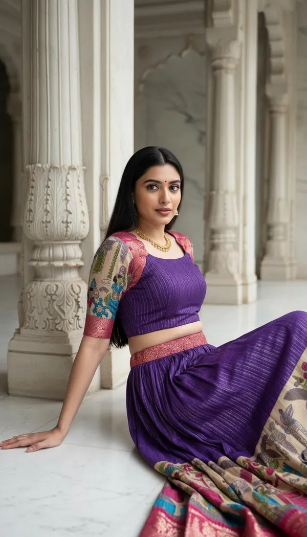 Purple_Dola_Silk_Patola_Print_Lehenga_Choli_For_Women