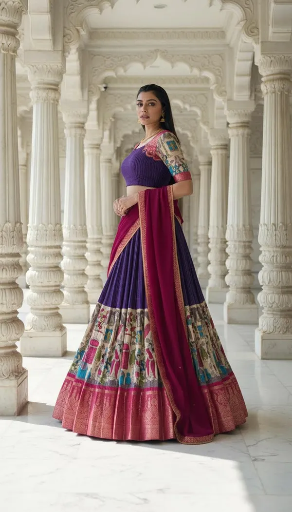 Purple_Dola_Silk_Patola_Print_Lehenga_Choli_For_Women