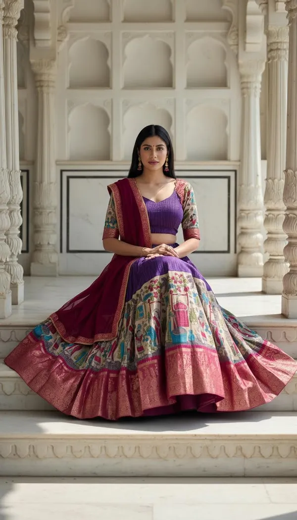 Purple_Dola_Silk_Patola_Print_Lehenga_Choli_For_Women