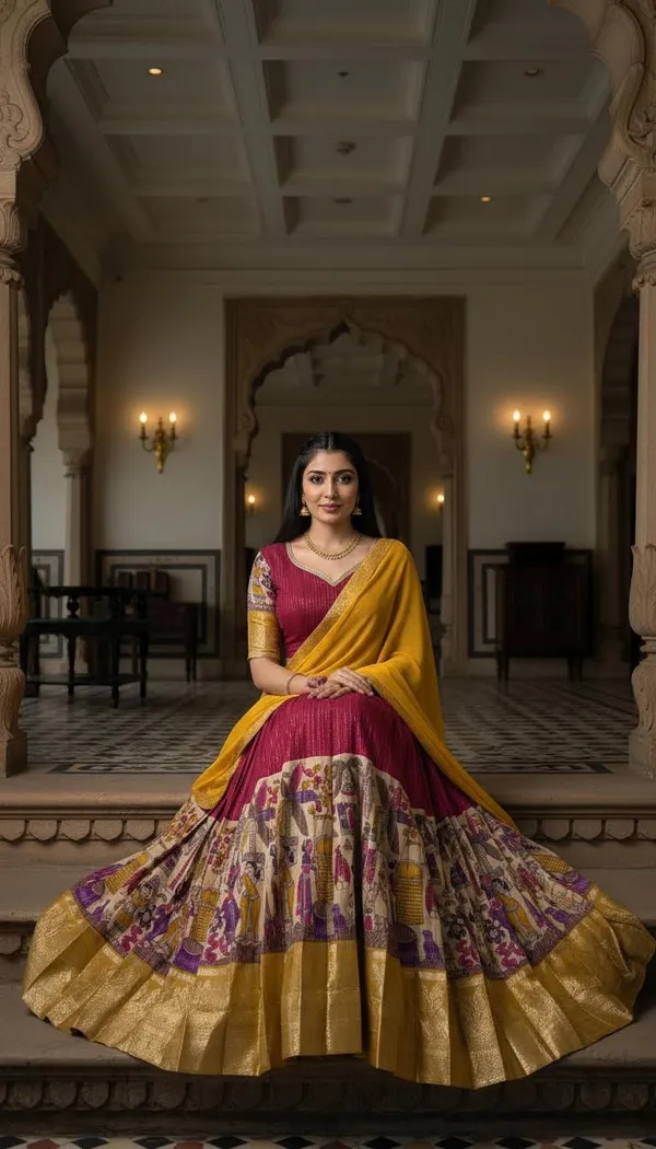 Red_Dola_Silk_Patola_Print_Lehenga_Choli_For_Women