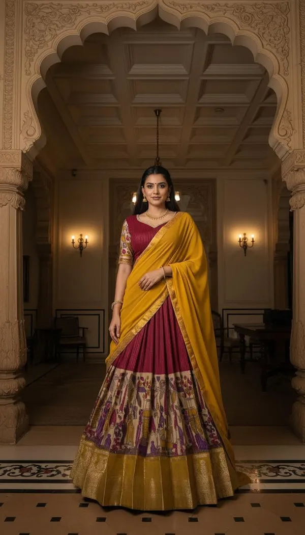 Red_Dola_Silk_Patola_Print_Lehenga_Choli_For_Women