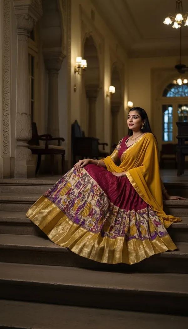 Red_Dola_Silk_Patola_Print_Lehenga_Choli_For_Women