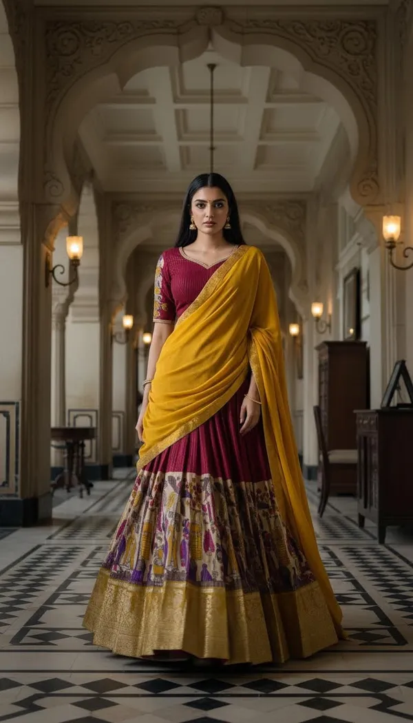 Red_Dola_Silk_Patola_Print_Lehenga_Choli_For_Women