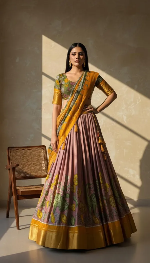 Peach_Dola_Silk_Patola_Print_Lehenga_Choli_For_Women