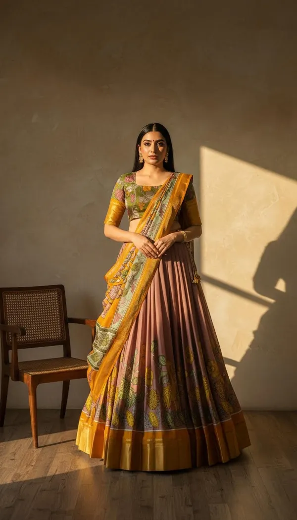 Peach_Dola_Silk_Patola_Print_Lehenga_Choli_For_Women