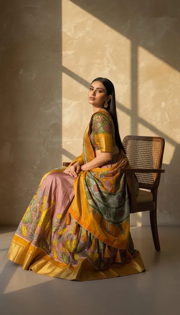 Peach_Dola_Silk_Patola_Print_Lehenga_Choli_For_Women