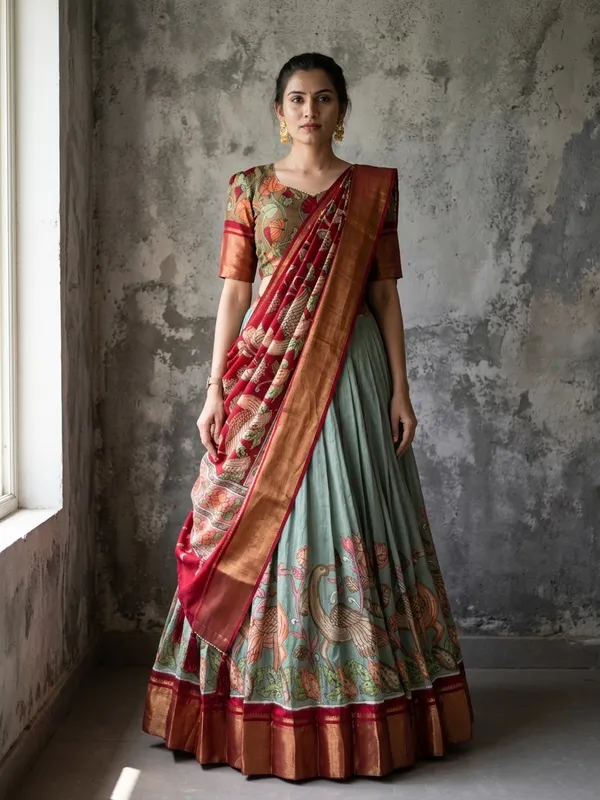 Pista_Dola_Silk_Patola_Print_Lehenga_Choli_For_Women