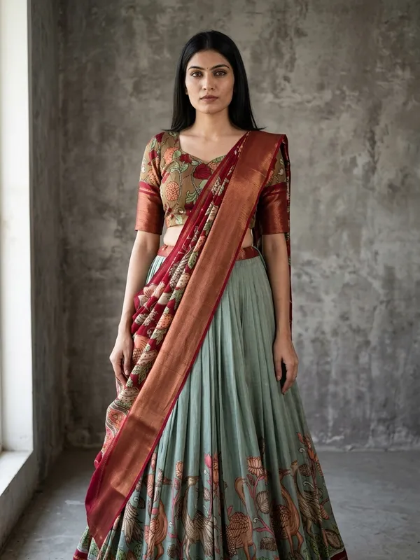 Pista_Dola_Silk_Patola_Print_Lehenga_Choli_For_Women
