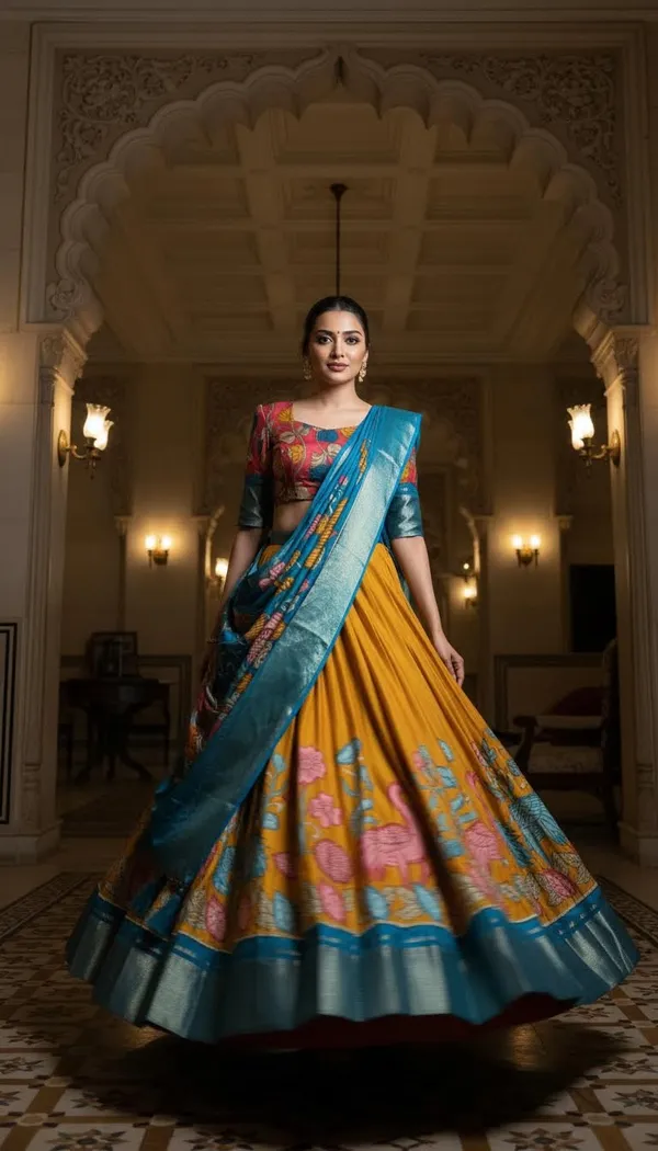 Yellow_Dola_Silk_Patola_Print_Lehenga_Choli_For_Women