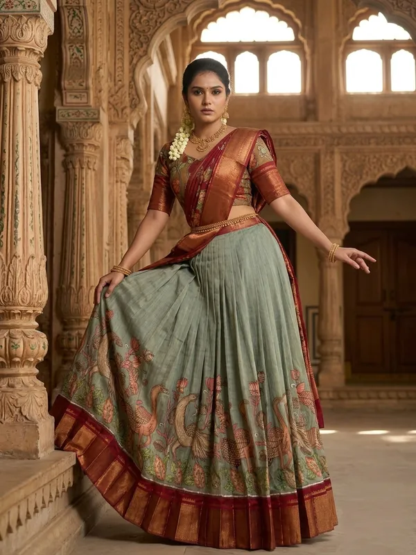 Pista_Green_Dola_Silk_Patola_Print_Lehenga_Choli_For_Women