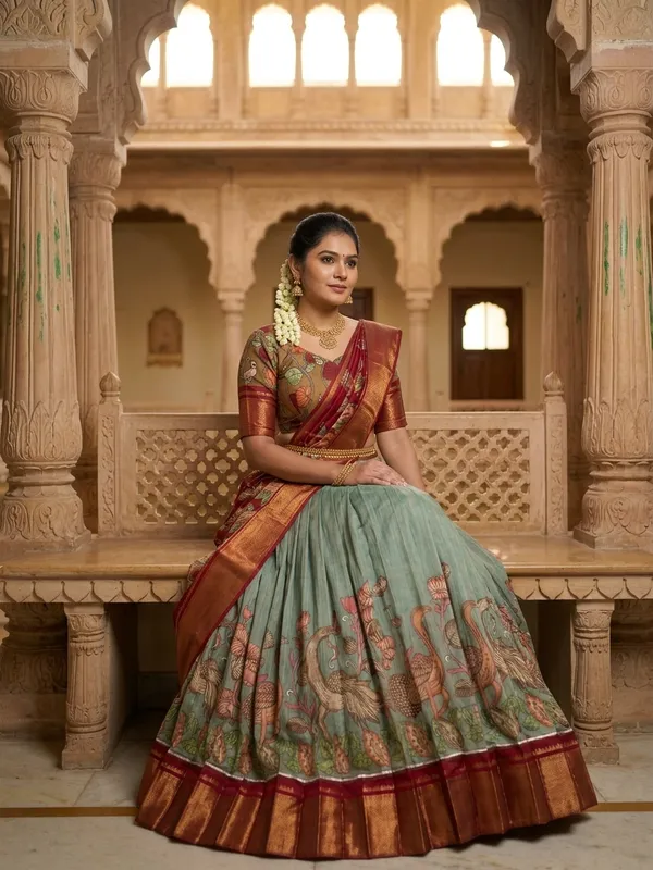 Pista_Green_Dola_Silk_Patola_Print_Lehenga_Choli_For_Women