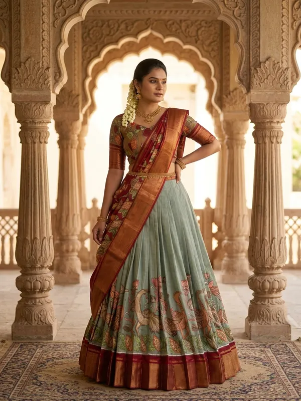 Pista_Green_Dola_Silk_Patola_Print_Lehenga_Choli_For_Women