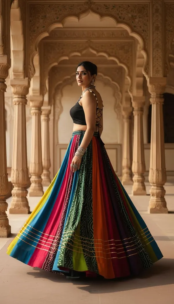 Multicolor_Rayon_Gotta_Patti_Stitched_Lehenga_Choli_For_Women