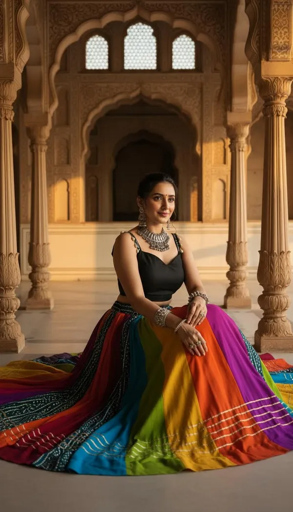 Multicolor_Rayon_Gotta_Patti_Stitched_Lehenga_Choli_For_Women