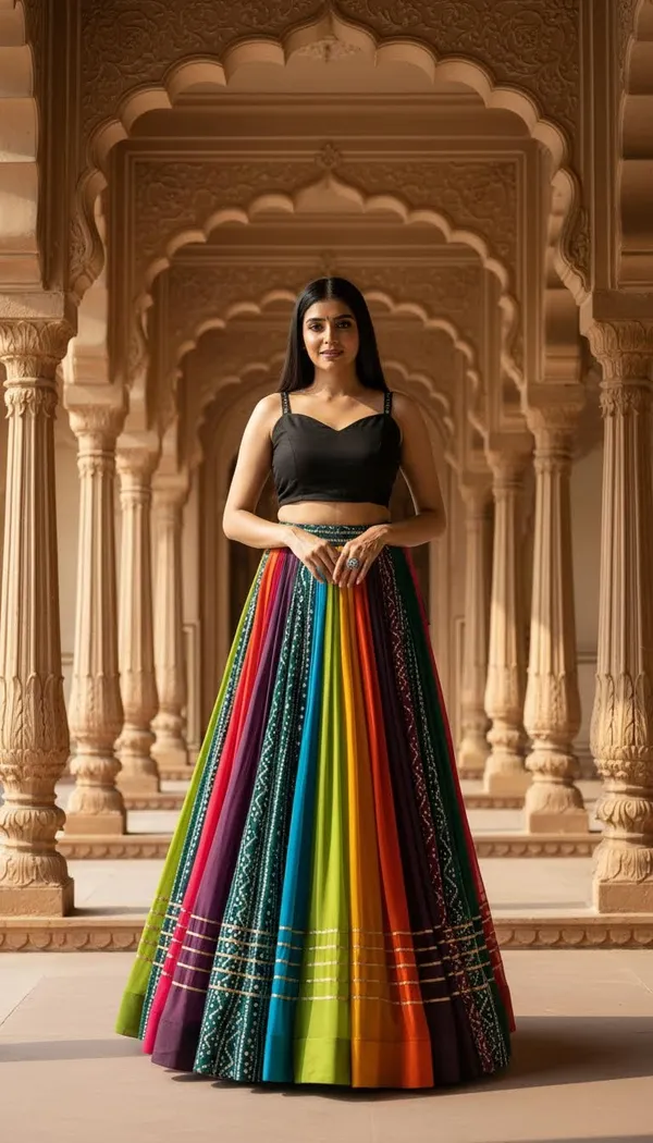 Multicolor_Rayon_Gotta_Patti_Stitched_Lehenga_Choli_For_Women