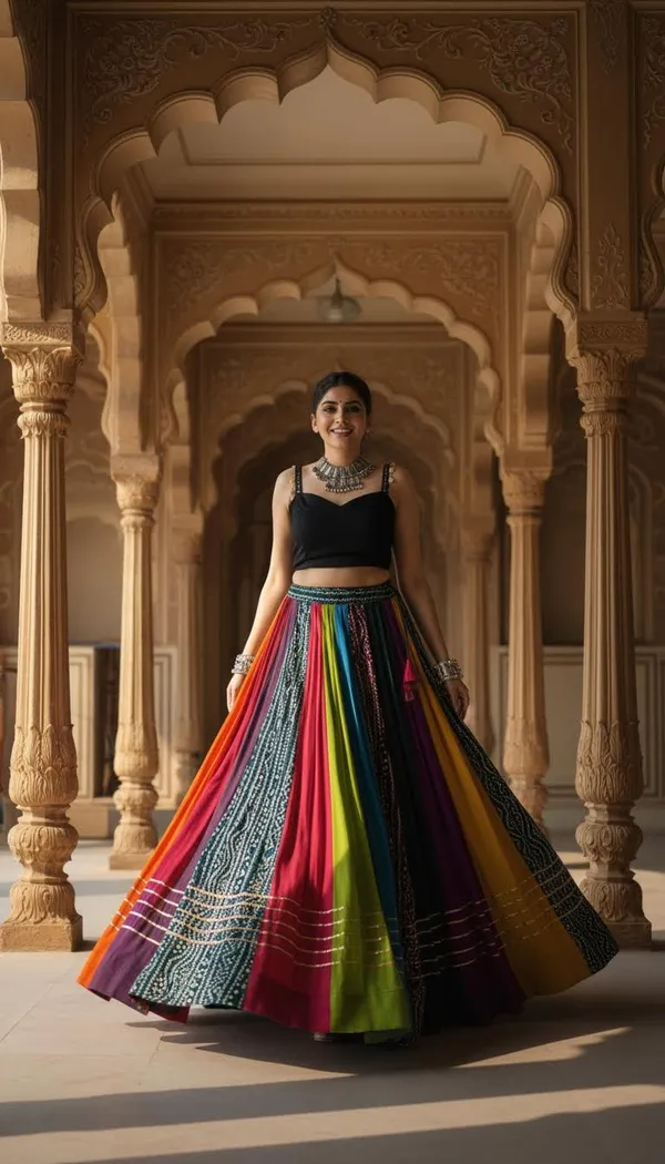 Multicolor_Rayon_Gotta_Patti_Stitched_Lehenga_Choli_For_Women