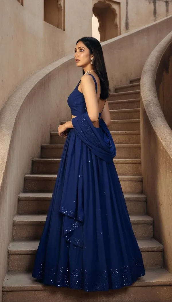 Navy_Blue_Georgette_Embroidered_Semi-Stitched_Lehenga_Choli_For_Women
