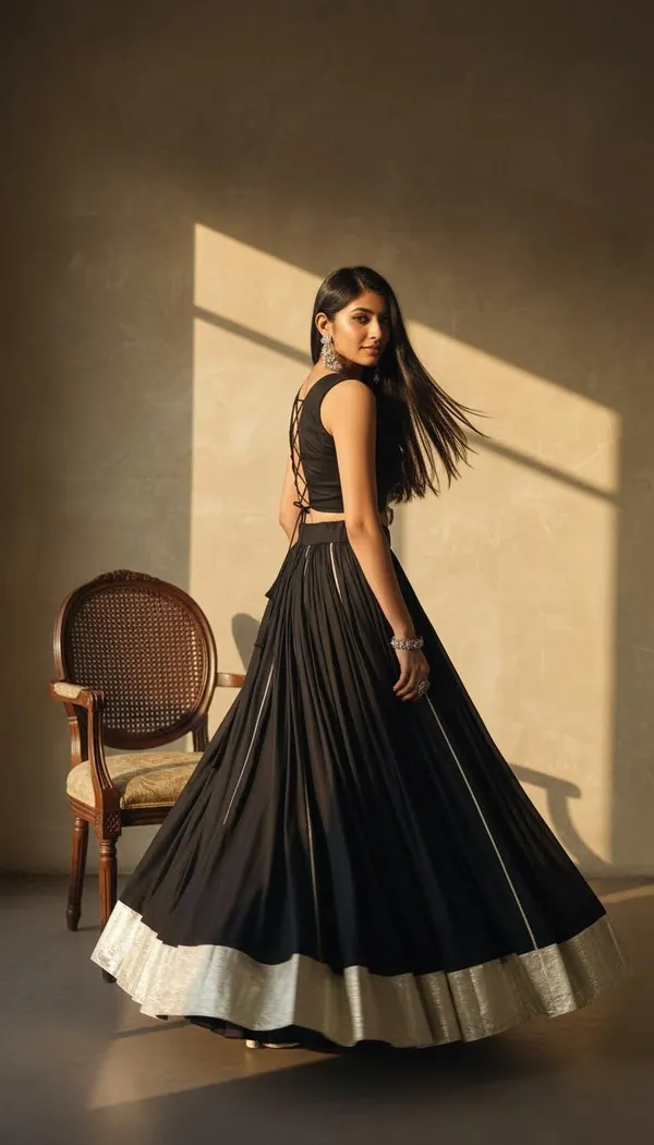 Black_Rayon_Gamthi_Work_Lehenga_Choli_For_Women