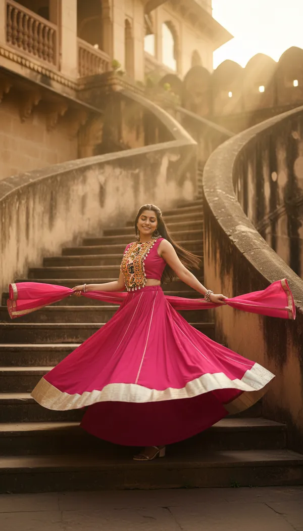 Pink_Rayon_Gamthi_Work_Lehenga_Choli_For_Women