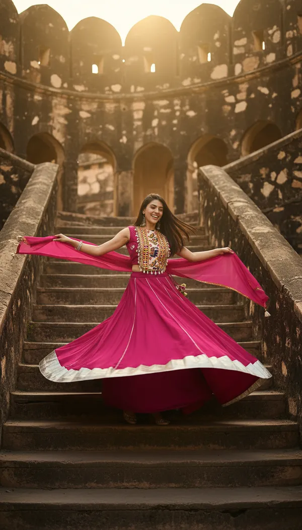 Pink_Rayon_Gamthi_Work_Lehenga_Choli_For_Women