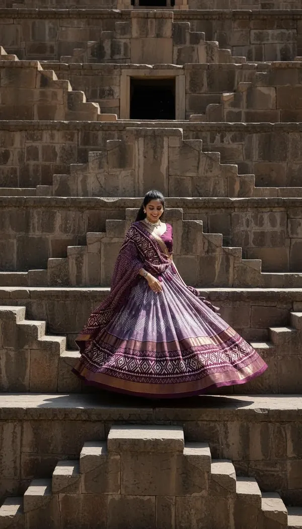 Wine_Dola_Silk_Patola_Foil_Print_Lehenga_Choli_For_Women