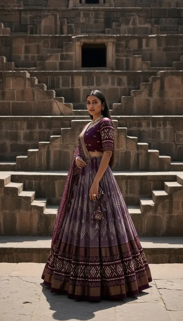Wine_Dola_Silk_Patola_Foil_Print_Lehenga_Choli_For_Women